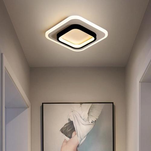 Présentation de Plafonnier LED Moderne Noir, Luminaire 30W 3375LM en situation