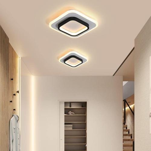 Présentation de Zoom sur Plafonnier LED Moderne Noir, Luminaire 30W 3375LM