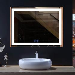 Présentation Miroir Salle de Bain LED Argent, Anti-Fog, Bluetooth