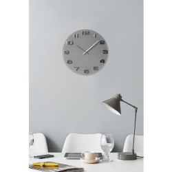 Horloge Vintage Karlsson Rond Verre Gris Élégante en situation