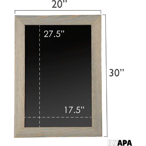 Présentation de Tableau noir magnétique rustique Ilyapa, gris délave en situation