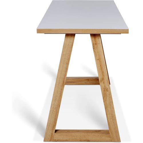 Présentation de Zoom sur Bureau Rectangulaire Movian, Écriture, Blanc, Design Moderne