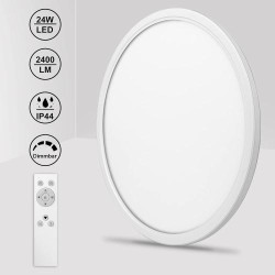 Plafonnier LED Dimmable CGSGDK, Panneau Rond Blanc en situation