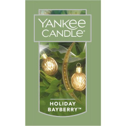 Bougie parfumée Holiday Bayberry, Yankee Candle, verre, vert en situation