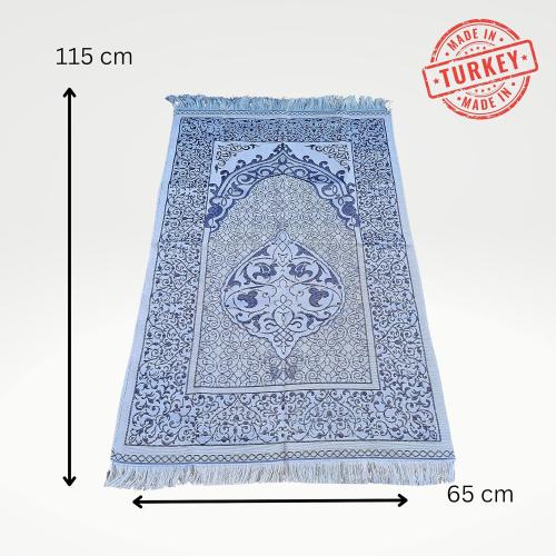 Présentation de Zoom sur Coffret cadeau islamique, Coran, tapis prière bleu roi