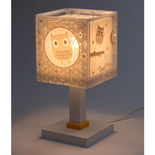 Présentation de Zoom sur Lampe de table enfant Good Night Hiboux Beige, Dalber