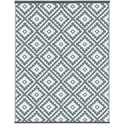 Présentation Tapis extérieur Idmarket Bahamas Gris, design moderne, durable