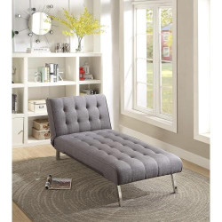 Chaise Longue Relaxation Atlantic Home Collection, Gris en situation