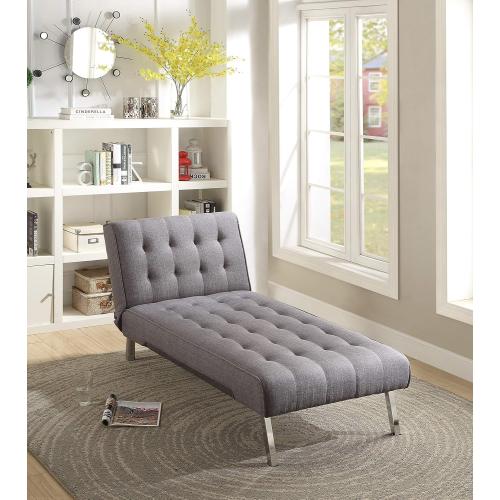 Présentation de Chaise Longue Relaxation Atlantic Home Collection, Gris en situation