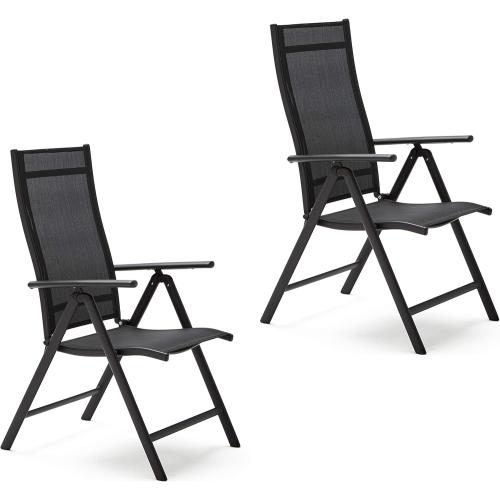 Présentation de Présentation Fauteuils Pliants Multipositions Noir KG Kitgarden Jardin