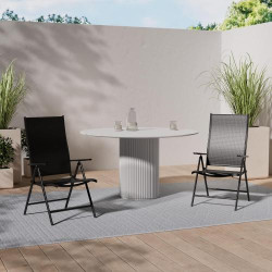 Fauteuils Pliants Multipositions Noir KG Kitgarden Jardin en situation