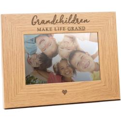 Présentation Cadre Photo Bois Inscription Grandchildren Make Life Grand