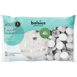 Bougies chauffe-plat Bolsius, 200 pièces, sans fumée, durables en situation