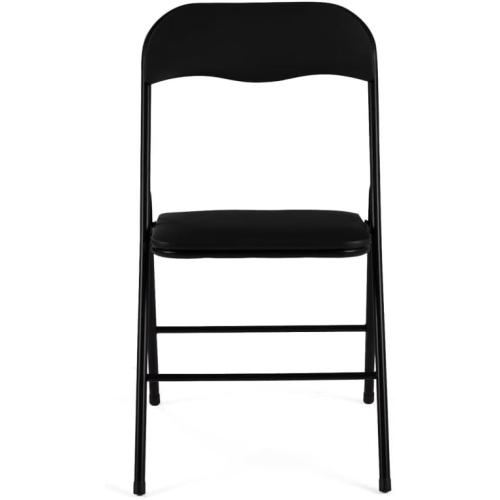 Présentation de Zoom sur Chaises Pliantes KITY Noires, Lot de 4, PU