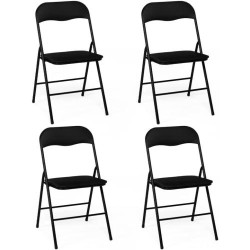 Présentation Chaises Pliantes KITY Noires, Lot de 4, PU