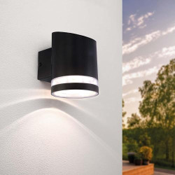 Présentation Applique Murale Solaire Ledvion, Noir, Étanche, 3000K