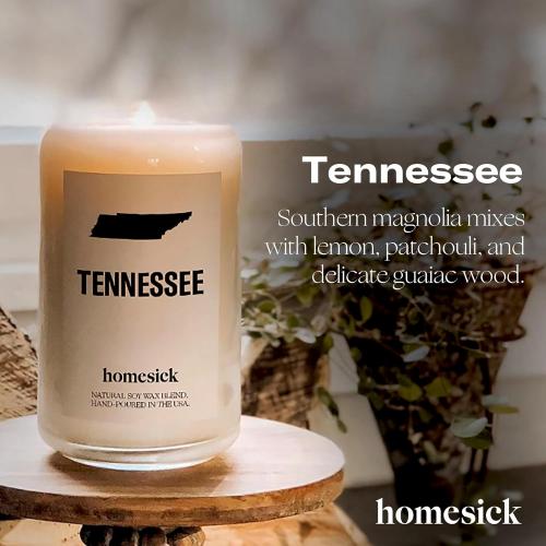 Présentation de Zoom sur Bougie parfumée Homesick Tennessee, senteurs whisky, bergamote