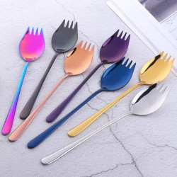 Spork Buffet Charm Foot, Cuillère Fourchette Acier Inoxydable en situation