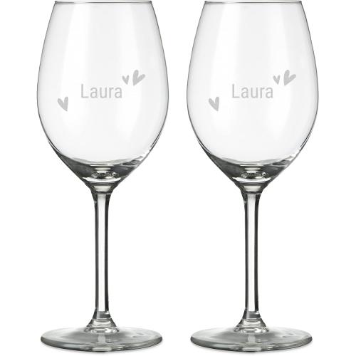 Présentation de Présentation Verre à Vin Blanc Personnalisable, Gravé, Designs Variés