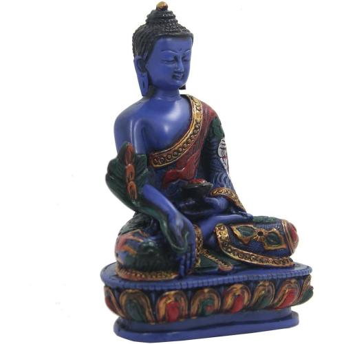 Présentation de Healing Lama Bouddha Sculpture Multicolore, Paix, Relaxation en situation