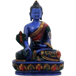 Présentation Healing Lama Bouddha Sculpture Multicolore, Paix, Relaxation