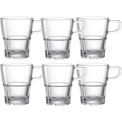 Présentation Mug Senso Verre Transparent Set de 6, LEONARDO