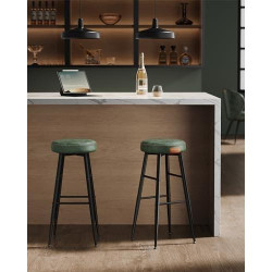 Lot de 4 Tabourets de Bar VASAGLE EKHO avec Coutures PU en situation