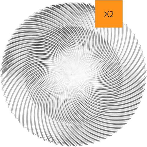 Présentation de Présentation Nachtmann Samba Assiettes Présentation Verre Cristal, Lot 2