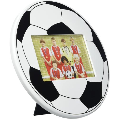 Présentation de Zoom sur Cadre Photo Ballon de Foot Bois Noir Blanc, Design Sportif