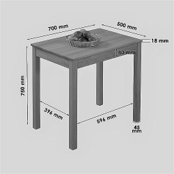 Table à Manger Chêne Massif Krok Wood Tomas Design Élégant en situation