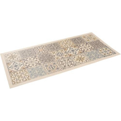 Tapis Vinyle Cuisine Optique Carrelage Beige Pergamon en situation