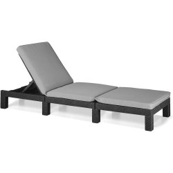 Présentation Chaise Longue Daytona SL Keter, Plastique Gris Graphite