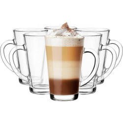 Présentation Verres Latte Macchiato Krosno, Lot de 6, 300 ml