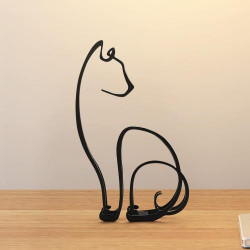 Présentation Kolymax Sculpture Art Minimaliste Métal Chien Chat Décoration