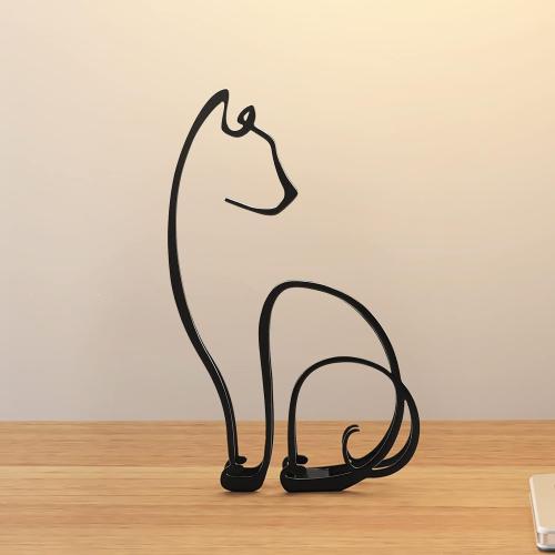 Présentation de Présentation Kolymax Sculpture Art Minimaliste Métal Chien Chat Décoration