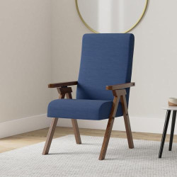 Fauteuil Essegi Fiametta Hêtre Bleu, Design Élégant en situation