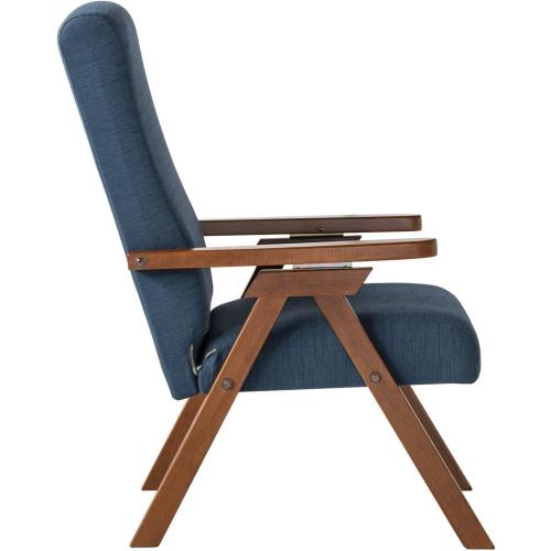 Présentation de Zoom sur Fauteuil Essegi Fiametta Hêtre Bleu, Design Élégant