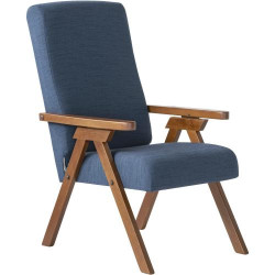 Présentation Fauteuil Essegi Fiametta Hêtre Bleu, Design Élégant