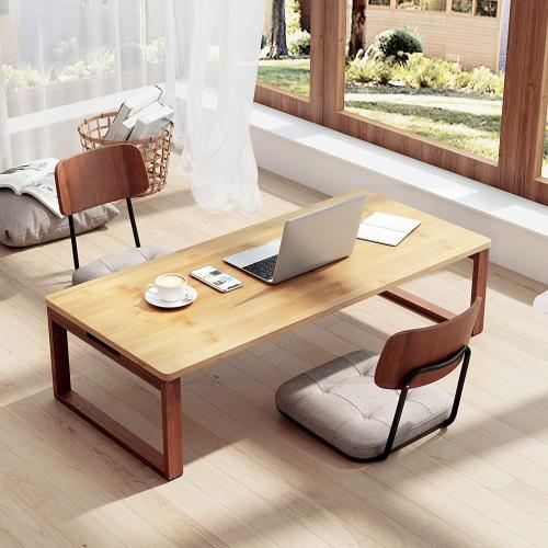 Présentation de Zoom sur Table Basse Pliable Bambou SogesHome, Design Zen