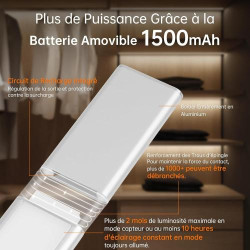 REYLAX Lampe LED Détection Mouvement, Luminosité 3 Couleurs en situation