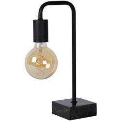 Lampe de table design noir, acier, E27, 40W, éclairage moderne en situation