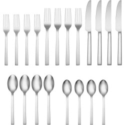 Oneida Chefs Table 20PC Ensemble de Plat Argent en situation