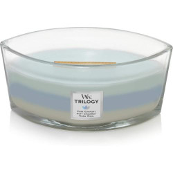 Bougie parfumée WoodWick Ellipse Trilogy, Plaid enveloppant en situation