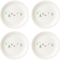 Présentation Assiettes porcelaine Lenox 893508 Profile Snow Day, Blanc