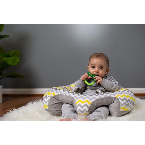 Présentation de Zoom sur Chaise assise enfant Hugaboo, Chevron jaune, confort