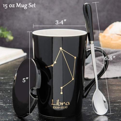 Présentation de Zoom sur Tasse à café WOMEI Constellation Poissons, cadeau Noël