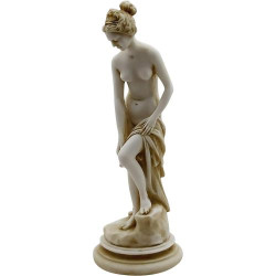 Présentation Statue femme nue grecque albâtre, Helene de Troy, Generique