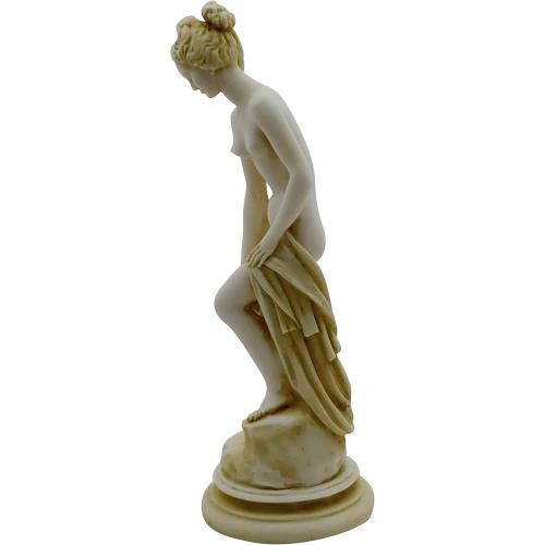 Présentation de Zoom sur Statue femme nue grecque albâtre, Helene de Troy, Generique