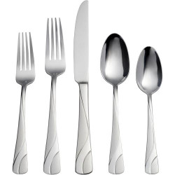 Présentation Couverts Oneida H060020B River 20PC, Argent, 3 Sets