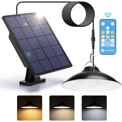 Présentation Aigostar Lampe solaire extérieure, télécommande, étanchéité IP65